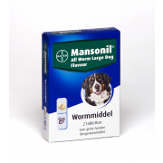 Mansonil Hond All Worm Large Flavour - 2 tabletten
