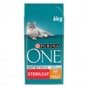 PURINA® ONE STERILCAT Rijk aan Kip & Tarwe brokjes 6kg