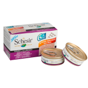 Schesir Kat Blik Tonijn/Rundvlees Multipack 6x50 gram