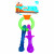 Nylabone Puppy Teething Pacifier Flexible - Hondenspeelgoed - Bacon 215x100x38 mm 108 g Roze Blauw Groen Tot 7kg Xs