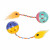 Trixie Ratel-Ballen - Kattenspeelgoed - 105x175x50 mm Assorti 2 stuks