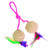 Trixie Balletjes Aan Touw 4.5 Cm - Kattenspeelgoed - 60x105x215 mm 2 stuks