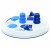Trixie Dog Activity Flip Board Strategiespel - Hondenspeelgoed - Ø23 cm Donkerblauw Wit Lichtblauw 1 stuk Level 2