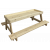 Petlando Chicknick Tafel - Kippenhok - 90x59x35 cm Natural L