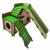 Little Friends Castle Groen&Houtkleur - Kooi Accessoire - Large