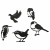 Wildbird Metal Birds Vogelset Mini - Tuindecoratie - Zwart