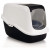 Savic Kattentoilet Nestor - Kattenbak - 56x39x38.5 cm Wit Zwart Transparant M