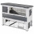Ferplast Konijnenhok Grand Lodge 140 - Dierenverblijf - 134x73x110 cm Grijs Wit