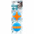All For Paws Dual Squeeze Ball - Hondenspeelgoed - 6.3x6.3x6.3 cm Oranje Blauw