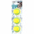 All For Paws Squeeze Tpr Tennis Ball 3 Pack - Hondenspeelgoed - 6.3x6.3x6.3 cm Geel Blauw