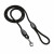 Adori Looplijn Nylon Rond Zwart - Hondenriem - 200X1.3 cm