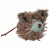 Adori Speelgoed Fluff Muisje - Kattenspeelgoed - 14x6x5 cm Bruin