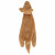 Adori Hondenspeelgoed Skinny Konijn - Knuffel - 38 cm Bruin