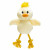 Beeztees Pluche Paas Kuiken Bobbi - Hondenspeelgoed - 30 cm Geel