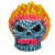 Superfish Deco Led Monster Fire Skull - Aquarium - Ornament - 12x9x11 cm Grijs