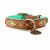 Dwam Halsband Joplin Bruin&Turquoise&Oranje - Hondenhalsband - 27-33 x 2.5 cm