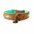 Dwam Halsband Joplin Bruin&Turquoise&Oranje - Hondenhalsband - 55-65 x 4 cm
